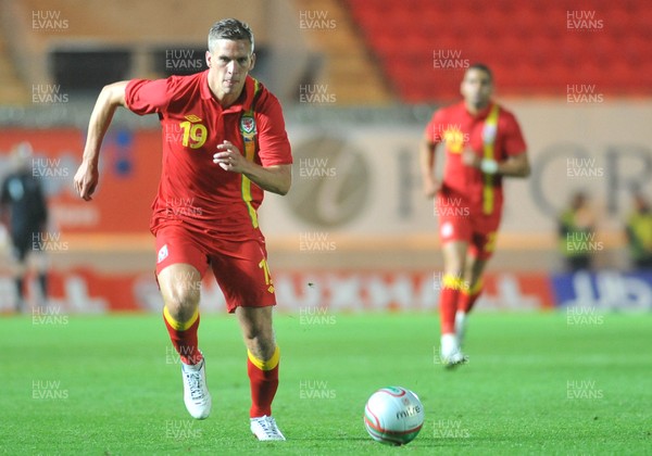 150812 - Wales v Bosnia Herzegovina, Vauxhall International Friendly -  Steve Morison of Wales  
