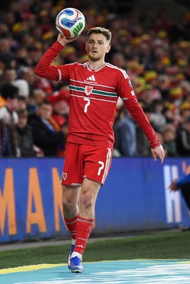 260326 - Wales v Bosnia-Herzegovina - 2026 FIFA World Cup Qualifying - Play-off Semi-final - David Brooks of Wales