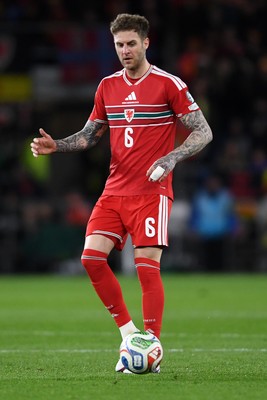 260326 - Wales v Bosnia-Herzegovina - 2026 FIFA World Cup Qualifying - Play-off Semi-final - Joe Rodon of Wales