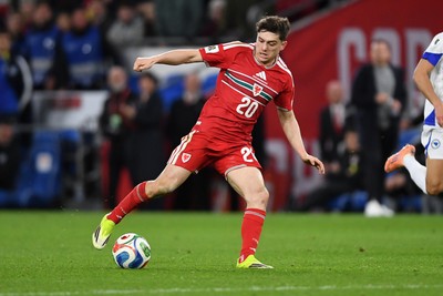 260326 - Wales v Bosnia-Herzegovina - 2026 FIFA World Cup Qualifying - Play-off Semi-final - Daniel James of Wales