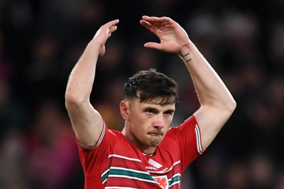260326 - Wales v Bosnia-Herzegovina - 2026 FIFA World Cup Qualifying - Play-off Semi-final - Mark Harris of Wales after scoring his penalty 