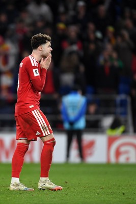 260326 - Wales v Bosnia-Herzegovina - 2026 FIFA World Cup Qualifying - Play-off Semi-final - Dejected Neco Williams of Wales after missing his penalty