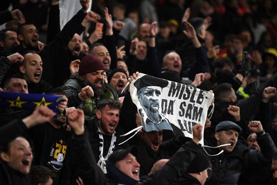 260326 - Wales v Bosnia-Herzegovina - 2026 FIFA World Cup Qualifying - Play-off Semi-final - Bosnia fans