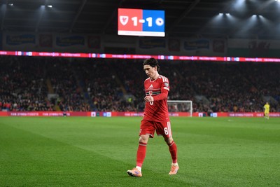 260326 - Wales v Bosnia-Herzegovina - 2026 FIFA World Cup Qualifying - Play-off Semi-final - Harry Wilson of Wales