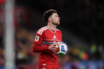 260326 - Wales v Bosnia-Herzegovina - 2026 FIFA World Cup Qualifying - Play-off Semi-final - Neco Williams of Wales