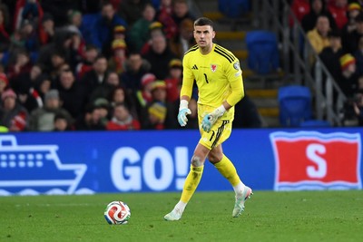 260326 - Wales v Bosnia-Herzegovina - 2026 FIFA World Cup Qualifying - Play-off Semi-final - Karl Darlow of Wales