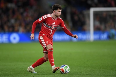 260326 - Wales v Bosnia-Herzegovina - 2026 FIFA World Cup Qualifying - Play-off Semi-final - Neco Williams of Wales