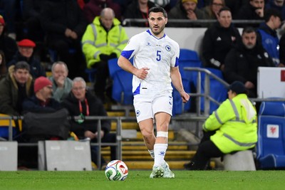 260326 - Wales v Bosnia-Herzegovina - 2026 FIFA World Cup Qualifying - Play-off Semi-final - Denis Huseinbasic of Bosnia