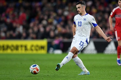 260326 - Wales v Bosnia-Herzegovina - 2026 FIFA World Cup Qualifying - Play-off Semi-final - Ivan Basic of Bosnia