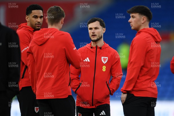 260326 - Wales v Bosnia-Herzegovina - 2026 FIFA World Cup Qualifying - Play-off Semi-final - Wales players arrive at the stadium ahead of the match