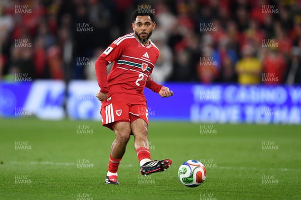 260326 - Wales v Bosnia-Herzegovina - 2026 FIFA World Cup Qualifying - Play-off Semi-final - Jay Dasilva of Wales