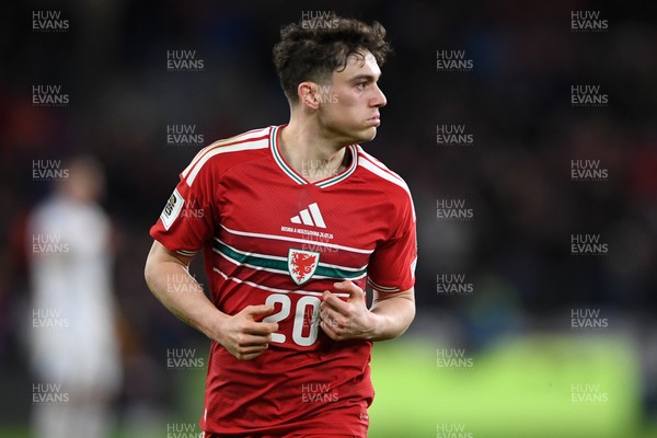 260326 - Wales v Bosnia-Herzegovina - 2026 FIFA World Cup Qualifying - Play-off Semi-final - Daniel James of Wales celebrates scoring a goal