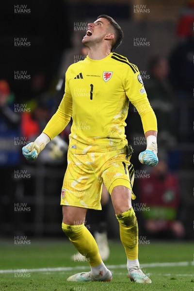 260326 - Wales v Bosnia-Herzegovina - 2026 FIFA World Cup Qualifying - Play-off Semi-final - Karl Darlow of Wales saves a penalty 