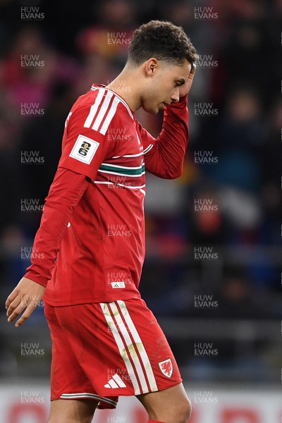 260326 - Wales v Bosnia-Herzegovina - 2026 FIFA World Cup Qualifying - Play-off Semi-final - Dejected Brennan Johnson of Wales after missing his penalty