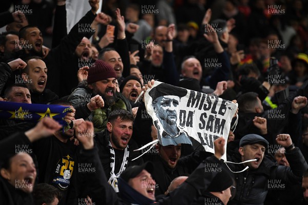 260326 - Wales v Bosnia-Herzegovina - 2026 FIFA World Cup Qualifying - Play-off Semi-final - Bosnia fans