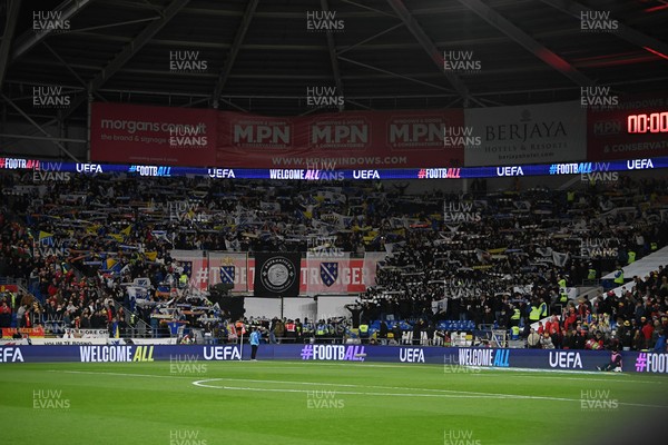 260326 - Wales v Bosnia-Herzegovina - 2026 FIFA World Cup Qualifying - Play-off Semi-final - Bosnia Fans