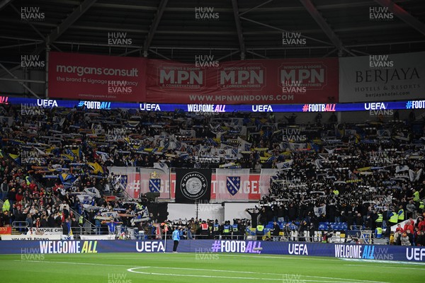 260326 - Wales v Bosnia-Herzegovina - 2026 FIFA World Cup Qualifying - Play-off Semi-final - Bosnia Fans