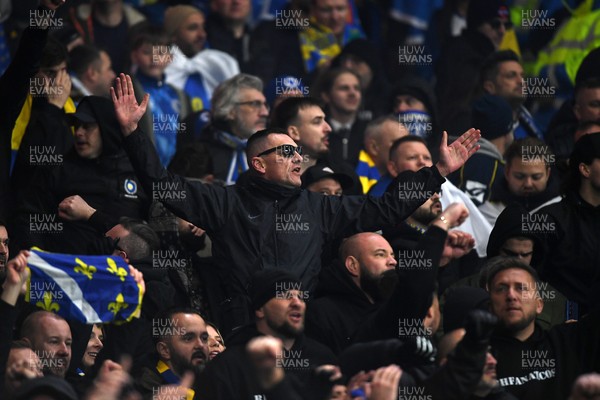 260326 - Wales v Bosnia-Herzegovina - 2026 FIFA World Cup Qualifying - Play-off Semi-final - Bosnia fans
