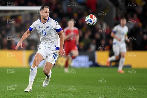 260326 - Wales v Bosnia-Herzegovina - 2026 FIFA World Cup Qualifying - Play-off Semi-final - Dario Saric of Bosnia