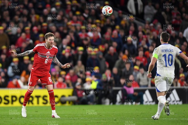 260326 - Wales v Bosnia-Herzegovina - 2026 FIFA World Cup Qualifying - Play-off Semi-final - Joe Rodon of Wales