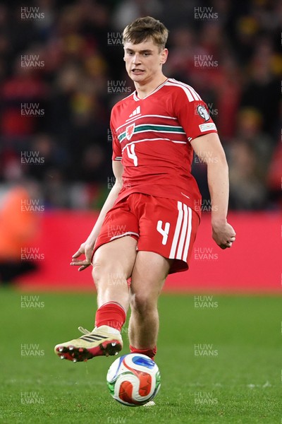 260326 - Wales v Bosnia-Herzegovina - 2026 FIFA World Cup Qualifying - Play-off Semi-final - Dylan Lawlor of Wales