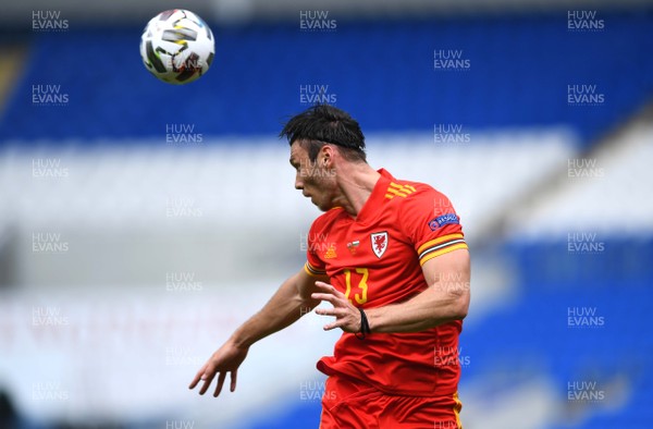 060920 - Wales v Bulgaria - UEFA Nations League - Kieffer Moore of Wales