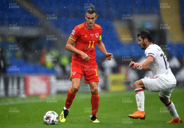 060920 - Wales v Bulgaria - UEFA Nations League - Gareth Bale of Wales takes on Galin Ivanov of Bulgaria