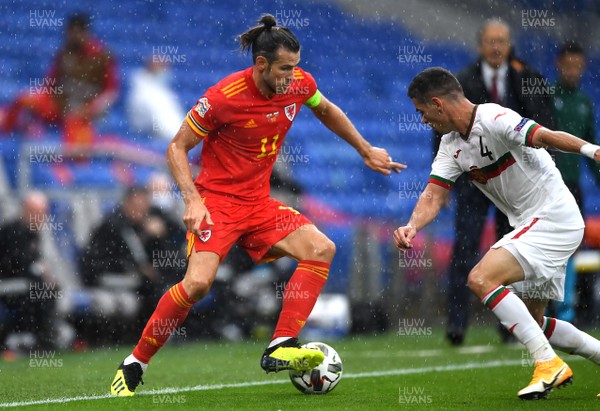 060920 - Wales v Bulgaria - UEFA Nations League - Gareth Bale of Wales takes on Ivan Goranov of Bulgaria