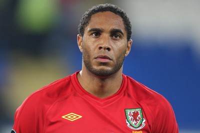 08.10.10.. Wales v Bulgaria, UEFA Euro 2012 Qualifier, Cardiff City Stadium -  Wales' Ashley Williams    