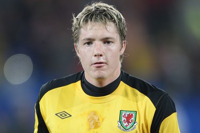 08.10.10.. Wales v Bulgaria, UEFA Euro 2012 Qualifier, Cardiff City Stadium -  Wales' keeper Wayne Hennessey    