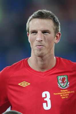 08.10.10.. Wales v Bulgaria, UEFA Euro 2012 Qualifier, Cardiff City Stadium -  Wales' Danny Collins      
