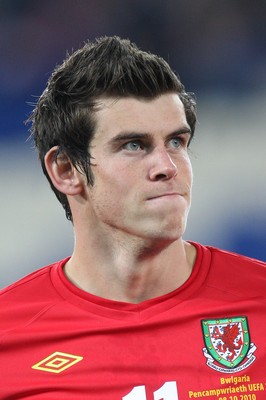 08.10.10.. Wales v Bulgaria, UEFA Euro 2012 Qualifier, Cardiff City Stadium -  Wales' Gareth Bale     