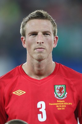 08.10.10.. Wales v Bulgaria, UEFA Euro 2012 Qualifier, Cardiff City Stadium -  Wales' Danny Collins        