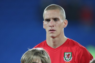 08.10.10.. Wales v Bulgaria, UEFA Euro 2012 Qualifier, Cardiff City Stadium -  Wales' Steve Morison              