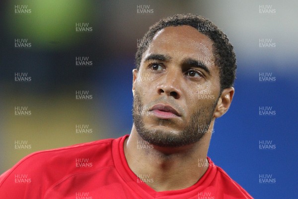 08.10.10.. Wales v Bulgaria, UEFA Euro 2012 Qualifier, Cardiff City Stadium -  Wales' Ashley Williams    