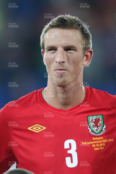 08.10.10.. Wales v Bulgaria, UEFA Euro 2012 Qualifier, Cardiff City Stadium -  Wales' Danny Collins      