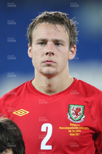 08.10.10.. Wales v Bulgaria, UEFA Euro 2012 Qualifier, Cardiff City Stadium -  Wales' Chris Gunter       