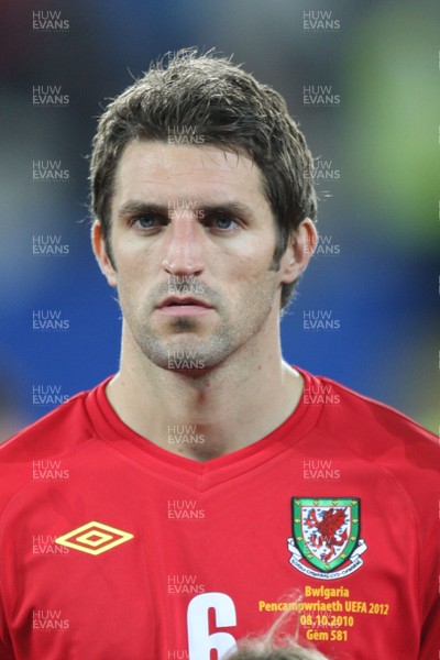 08.10.10.. Wales v Bulgaria, UEFA Euro 2012 Qualifier, Cardiff City Stadium -  Wales' Sam Ricketts       