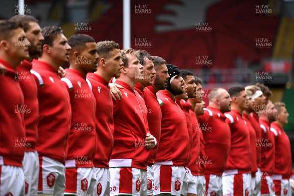 030721 - Wales v Canada - Summer International Rugby - Gareth Thomas during the anthems