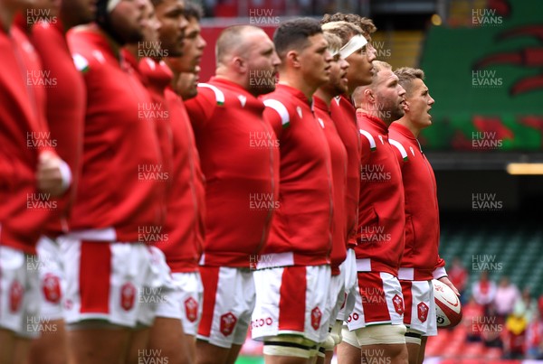 030721 - Wales v Canada - Summer International Rugby - Jonathan Davies during the anthems