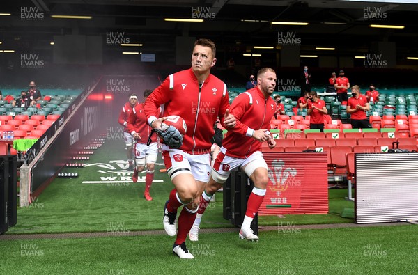 030721 - Wales v Canada - Summer International Rugby - Jonathan Davies of Wales leads his side out