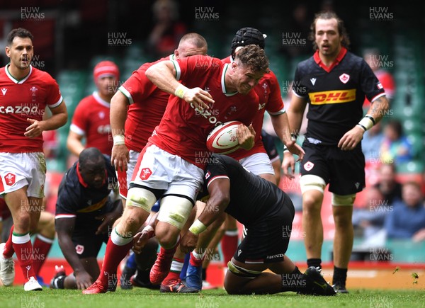030721 - Wales v Canada - Summer International Rugby - Will Rowlands of Wales gets into space