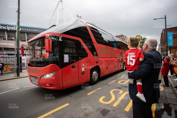 030721 - Wales v Canada - Summer Internationals - The Wales team arrives at the stadium