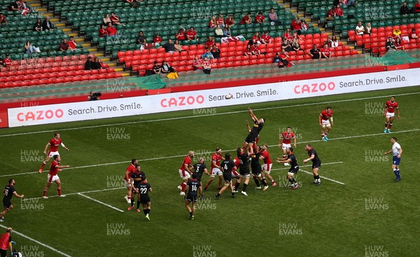 030721 - Wales v Canada, Summer International Series - A general view of the Principality Stadium showing Cazoo advertising