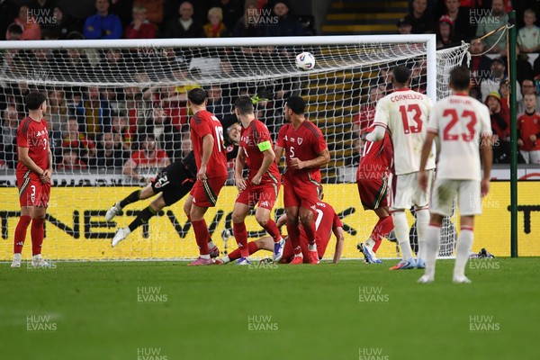 090925 - Wales v Canada -  International Friendly - Derek Cornelius of Canada scores the first goal of the game from a free kick