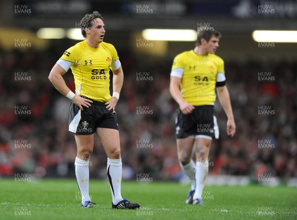 14.11.08 - Wales v Canada -  Invesco Perpetual Series 2008 - Wales' Martin Roberts and Dan Biggar 