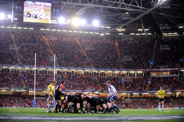 14.11.08 - Wales v Canada -  Invesco Perpetual Series 2008 - Wales and Canada pack down for a scrum at the Millennium Stadium. 