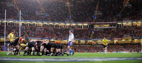 14.11.08 - Wales v Canada -  Invesco Perpetual Series 2008 - Wales and Canada pack down for a scrum at the Millennium Stadium. 