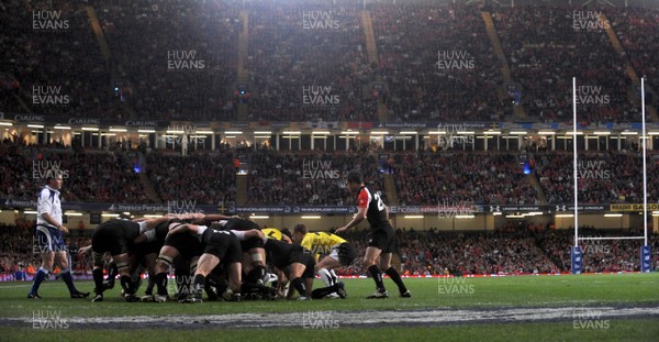 14.11.08 - Wales v Canada -  Invesco Perpetual Series 2008 - Wales and Canada pack down for a scrum at the Millennium Stadium. 