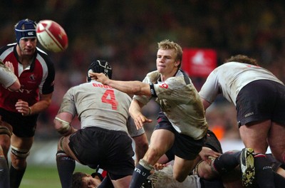 17.11.06  Wales v Canada  Wales Dwayne Peel clears the ball.  
